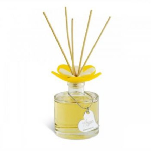 Debora Carlucci Round Reed Diffuser Sweet Argan Scent Bottle w/ Vibrant Flower - Picture 6 of 6